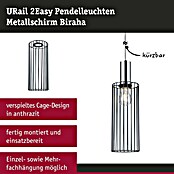 Paulmann URail 2Easy Lampenschirm Biraha (E27, Ø x H: 12 x 29 cm, Anthrazit) | BAUHAUS