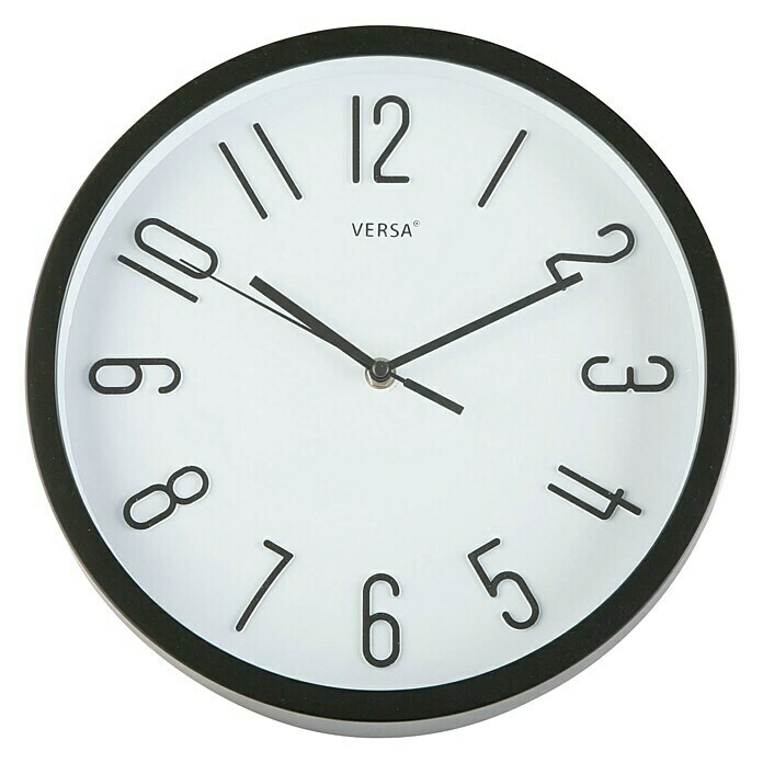Reloj de pared redondo NG (Negro, Diámetro: 30 cm)