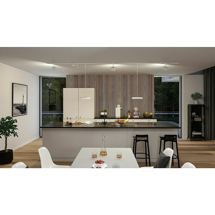 Paulmann URail Stromeinspeisung (100 cm, 100 W, Signalweiß, Inkl. Endkappe) | BAUHAUS