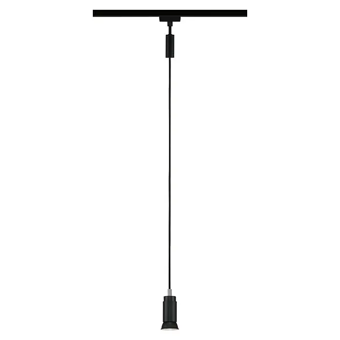 Paulmann URail Lámpara colgante Runa - Ø x Al: 3,5 x 118 cm, Negro - Elegante lámpara colgante negra con un diseño minimalista, perfecta para interiores modernos. Cuenta con un marco negro resistente.