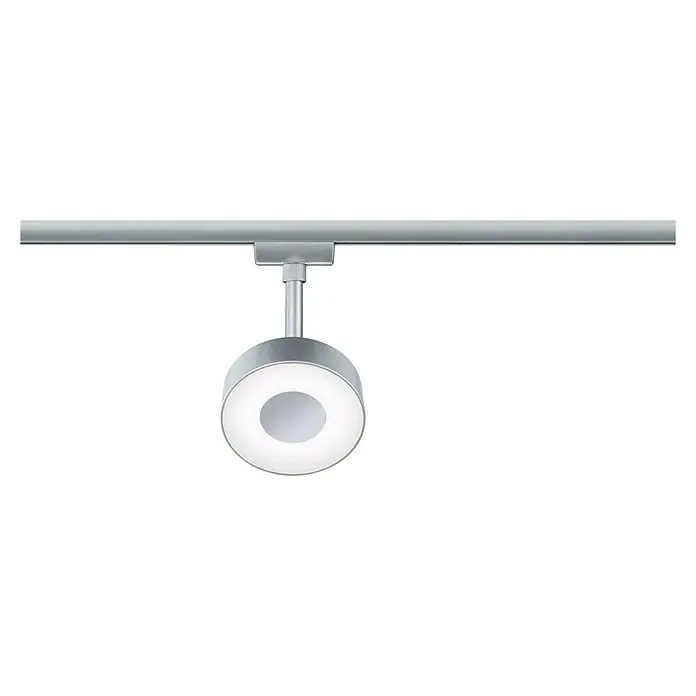Paulmann URail LED-Spot Circle - Chrom matt, 5 x 9,8 x 15,4 cm, Neutralweiß - Deckenleuchte in Silber mit runder Form und weißem Licht. Ideale Beleuchtung für moderne Innenräume.
