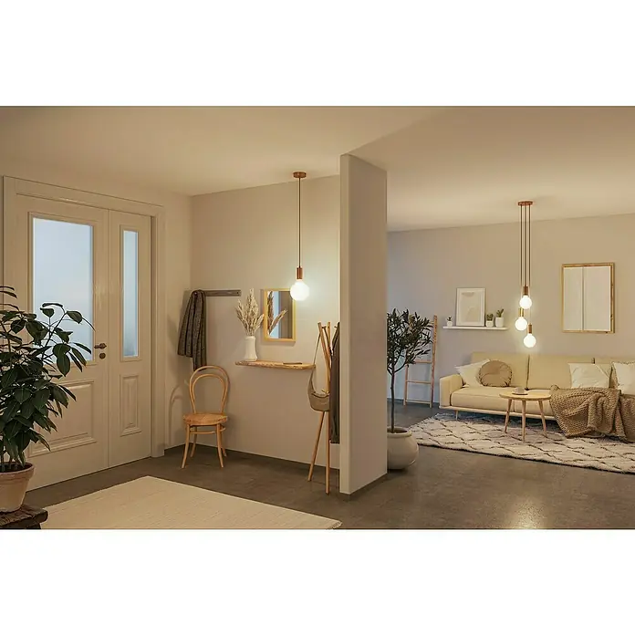 Paulmann LED-Lampe White Lampion Filament glatt - E27, Dimmbar, Warmweiß, 400 lm, 4 W - Gemütliche Wohnungseinrichtung mit einem eleganten Kronleuchter und einer stilvollen Lampe. Harmonisches Ambiente durchdachtes Design.
