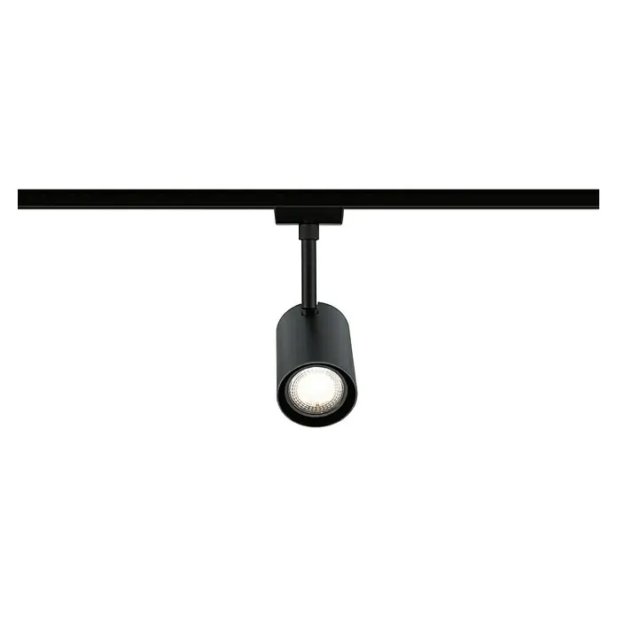 Paulmann URail LED-Spot Luxe - 10 W, Schwarz matt, 6,5 x 9 x 16,3 cm - Schwarze Schienenleuchte mit einem zylindrischen Strahler und einer hellen LED. Die Leuchte ist modern und minimalistisch gestaltet.