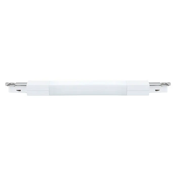 Paulmann URail Flex-Verbinder Flex II - Signalweiß, Länge: 227 mm - Eine Nahaufnahme einer weißen Jalousie, die ein modernes und schlichtes Design aufweist. Ideal zur Lichtsteuerung und Privatsphäre.