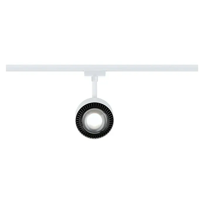 Paulmann URail LED-Spot Aldan - Signalweiß, Warmweiß, Ø x H: 9,8 x 17 cm - Deckenmontierter LED-Strahler in Weiß. Der Strahler ist rund und leuchtet hell. Perfekt für moderne Innenräume.