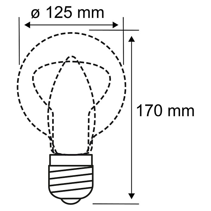 Paulmann LED-Lampe White Lampion Filament glatt (E27, Dimmbar, Warmweiß, 400 lm, 4 W) | BAUHAUS