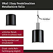 Paulmann URail 2Easy Lampenschirm Tallis (E27, Ø x H: 16 x 17 cm, Schwarz matt) | BAUHAUS