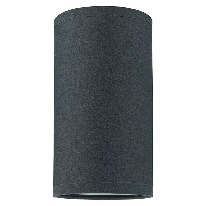 Paulmann URail Lampenschirm Valerio - E27, Anthrazit, Ø x H: 10 x 18 cm - Ein zylindrischer Lampenschirm aus dunklem Stoff, der ein subtiles und elegantes Licht für jeden Raum bietet. Ideal für eine sanfte Beleuchtung.