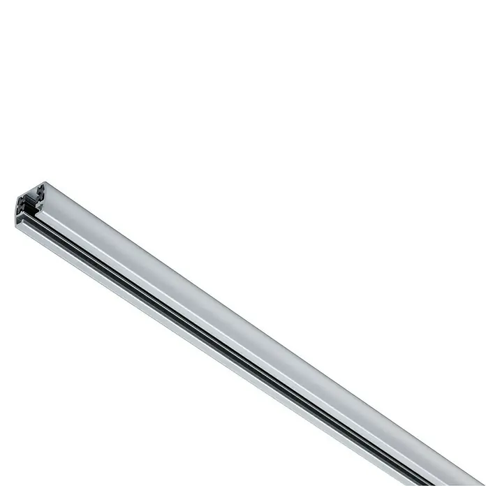 Paulmann URail Gleiter - 150 cm, Metall, Chrom matt - Das Bild zeigt eine Schiene aus Aluminium, die sich ideal für verschiedene Anwendungen eignet. Die Schiene ist robust und vielseitig.