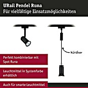 Paulmann URail Pendelleuchte Runa (Ø x H: 3,5 x 118 cm, Schwarz matt) | BAUHAUS