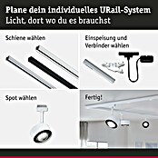 Paulmann URail LED-Spot Aldan (Signalweiß, Warmweiß, Ø x H: 9,8 x 17 cm) | BAUHAUS