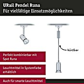 Paulmann URail Pendelleuchte Runa (Ø x H: 3,5 x 118 cm, Chrom matt) | BAUHAUS