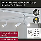 Paulmann URail LED-Spot Tubo (Signalweiß, Warmweiß, Ø x H: 4,3 x 19,7 cm) | BAUHAUS