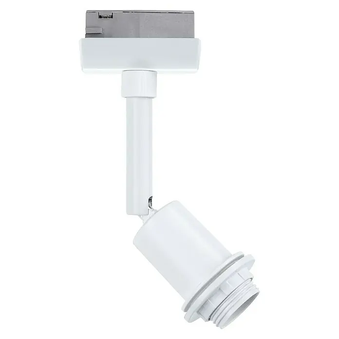 Paulmann URail LED-Spot DecoSystems - Lampenfassung: E14, Farbe: Signalweiß - Eine schwenkbare, weiße LED-Strahlerleuchte für die Deckenmontage, ideal für zielgerichtete Beleuchtung und modernes Design.