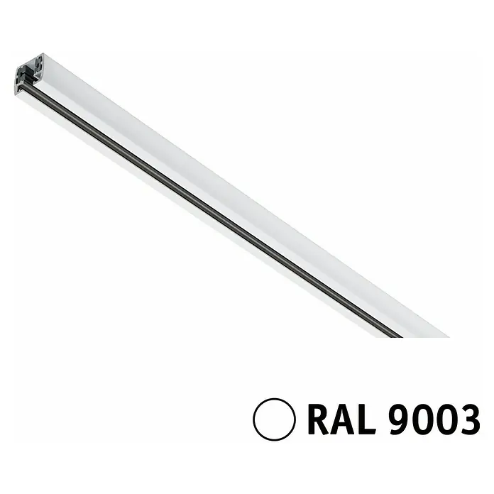 Paulmann URail Schiene - 150 cm, Metall, Signalweiß - Produktabbildung einer linearen LED-Leuchte in RAL 9003, ideal für moderne Innenräume.