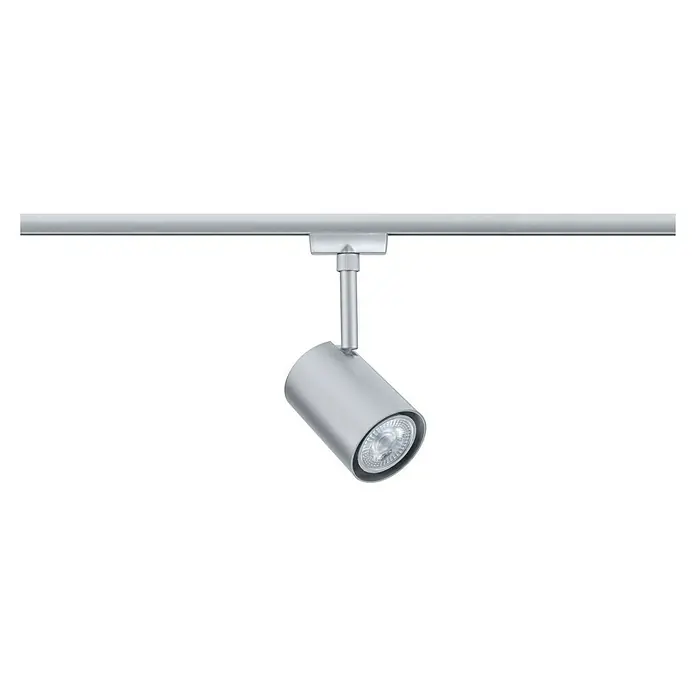 Paulmann URail LED-Spot Luxe - 10 W, Chrom matt, 6,5 x 9 x 16,3 cm, RGBW - Silberne Schienenleuchte mit LED-Spot, ideal für die akzentuierte Beleuchtung von Räumen und zur flexiblen Ausrichtung des Lichts.