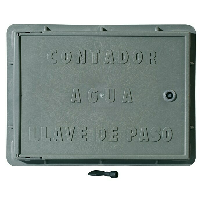 Puerta de registro para contador de agua (An x Al: 35 x 45 cm, Gris)