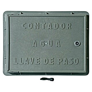 Puerta de registro para contador de agua (An x Al: 30 x 40 cm, Gris)