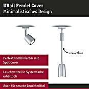 Paulmann URail Pendelleuchte Cover (Ø x H: 6,5 x 122 cm, Chrom matt) | BAUHAUS