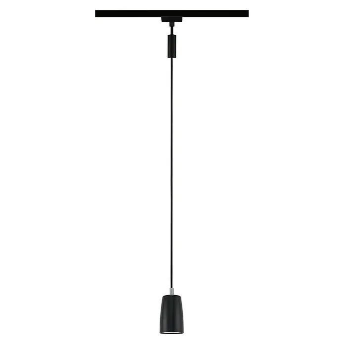 Paulmann URail Pendelleuchte Cover - Ø x H: 6,5 x 122 cm, Schwarz matt - Elegante schwarze Hängeleuchte mit minimalistischem Design, ideal für moderne Innenräume. Sie sorgt für stilvolle Beleuchtung.