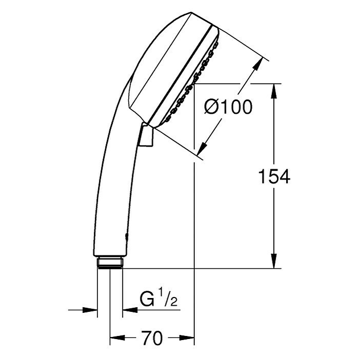 Grohe Ručna tuš slušalica (Broj funkcija: 2, Promjer: 10 cm, Krom)