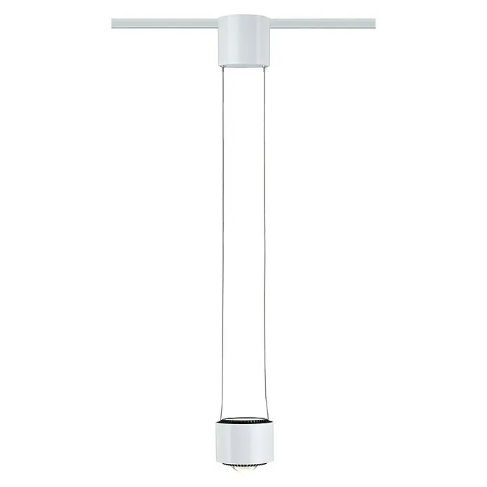 Paulmann URail LED-Pendelleuchte Aldan - Signalweiß, Höhe: 150 cm, Dimmbar - Moderne, weiße Hängeleuchte mit zylindrischen Elementen und filigranen Aufhängungen. Minimalistisches Design für stilvolle Beleuchtung.