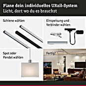 Paulmann URail 2Easy Lampenschirm Verona (L x B x H: 13 x 25 x 20 cm, E27, Grau) | BAUHAUS