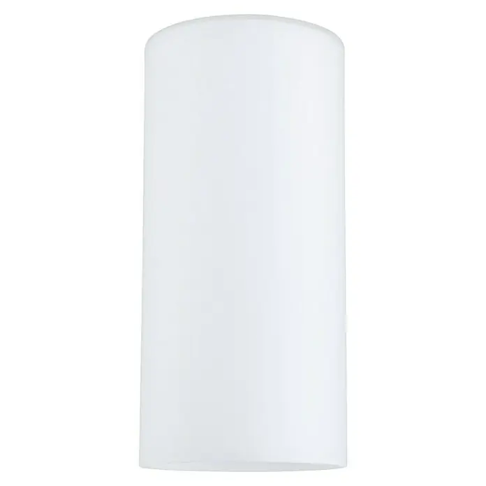 Paulmann URail Lampenschirm Raja - Ø x H: 10 x 21 cm, Opal, E27, Glas - Nahaufnahme eines zylindrischen Lampenschirms aus mattweißem Glas, der ein diffuses, sanftes Licht verspricht und eine elegante Optik bietet.