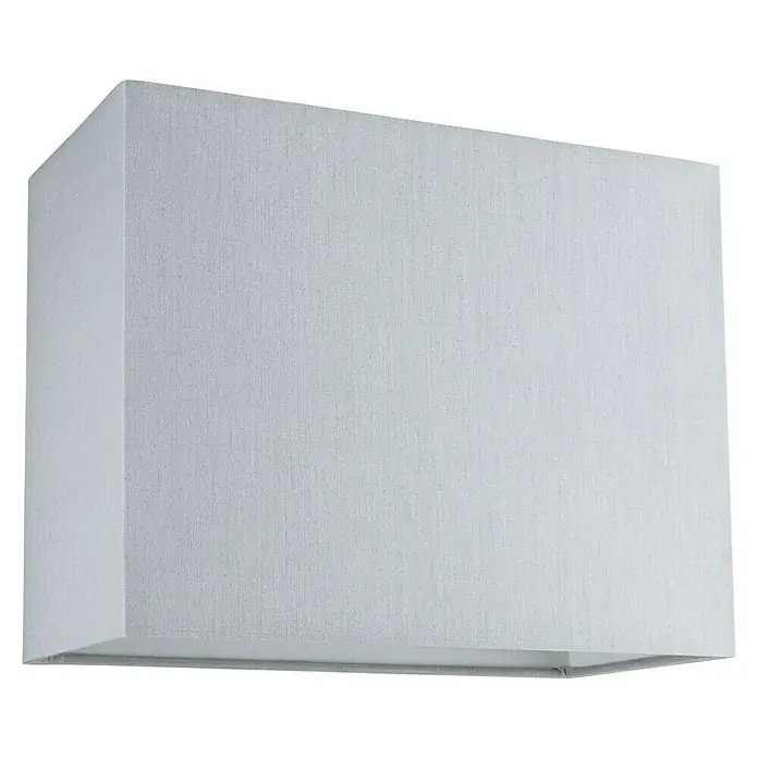 Paulmann URail Lampenschirm Verona - L x B x H: 13 x 25 x 20 cm, E27, Grau - Nahaufnahme eines rechteckigen, weißen Lampenschirms aus Stoff, ideal für eine stilvolle Beleuchtung und eine gemütliche Atmosphäre im Raum.