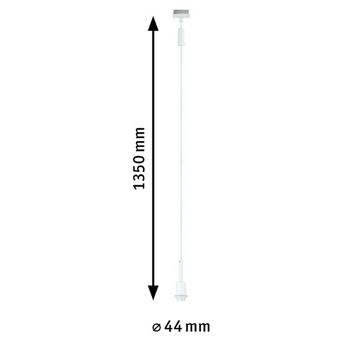 Paulmann URail Pendelleuchte DecoSystems (Ø x H: 4,4 x 150 cm, Signalweiß) | BAUHAUS