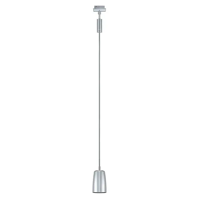 Paulmann URail Pendelleuchte Cover - Ø x H: 6,5 x 122 cm, Chrom matt - Die silberne Duschstange ist ein elegantes und praktisches Badezimmeraccessoire. Sie sorgt für einen modernen Touch und funktionale Eleganz.