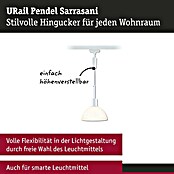 Paulmann URail Pendelleuchte Sarrasani (Signalweiß, Ø x H: 14 x 150 cm) | BAUHAUS