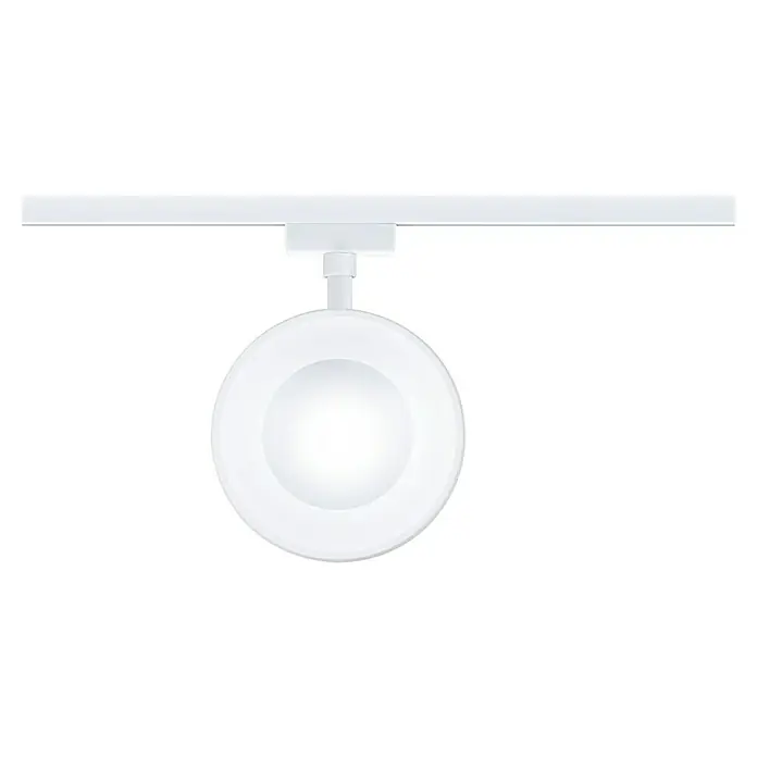 Paulmann URail LED-Spot Arena - Signalweiß, 7,8 x 12,3 x 19,1 cm, Neutralweiß - Weiße Kugelleuchte an einer weißen Schiene, modernes Design. Die Kugel sorgt für eine angenehme, diffuse Beleuchtung im Raum.