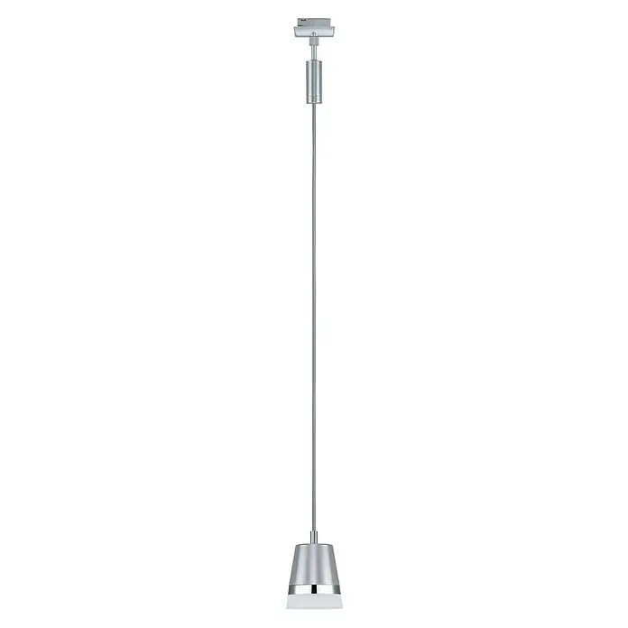 Paulmann URail Pendelleuchte Cone - Ø x H: 8,4 x 121,4 cm, Chrom matt - Ein silberfarbener Decken-Bügel-Körperhalter für die Montage eines Heizstrahlers, der sich ideal für den Außenbereich eignet.
