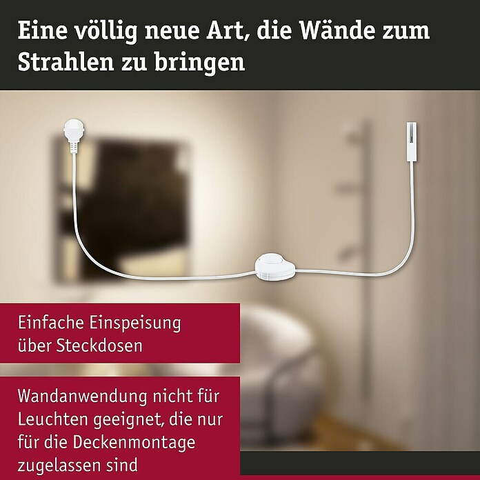 Paulmann URail Stromeinspeisung (Signalweiß, 200 cm) | BAUHAUS