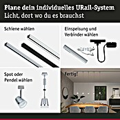 Paulmann URail Pendelleuchte Cone (Ø x H: 8,4 x 121,4 cm, Chrom matt) | BAUHAUS
