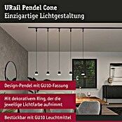 Paulmann URail Pendelleuchte Cone (Ø x H: 8,4 x 121,4 cm, Schwarz matt) | BAUHAUS