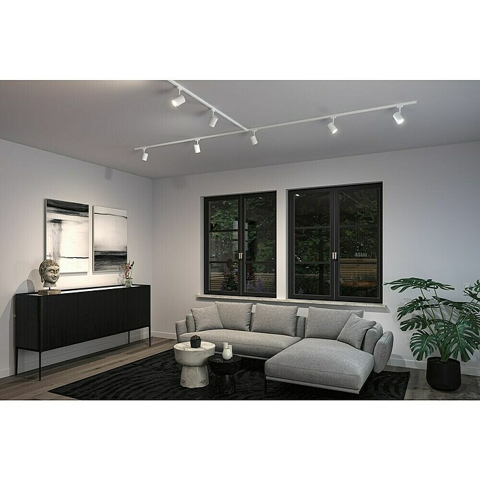 Paulmann URail LED-Spot Luxe (10 W, Signalweiß, 6,5 x 9 x 16,3 cm, RGBW) | BAUHAUS