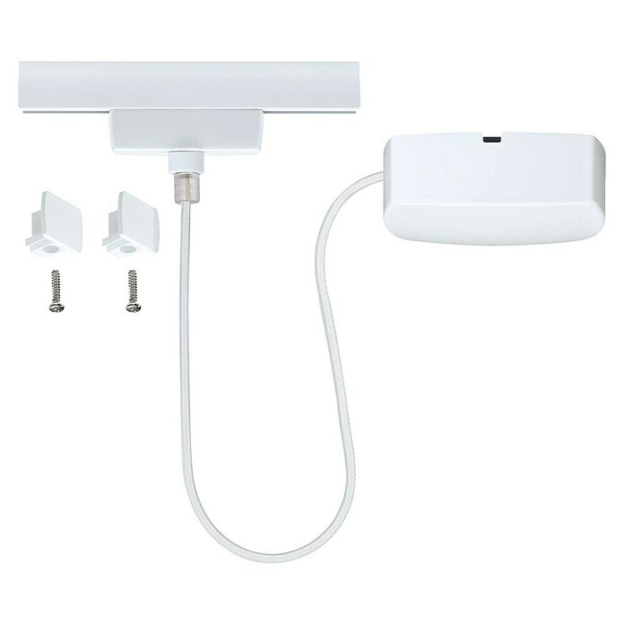 Paulmann URail Stromeinspeisung (100 cm, 100 W, Signalweiß, Inkl. Endkappe) | BAUHAUS