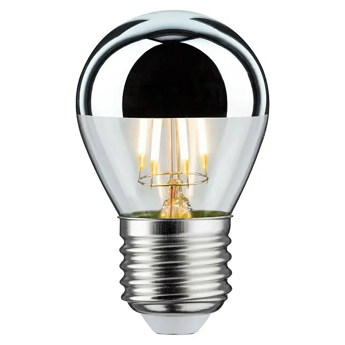 Paulmann LED-Lampe Modern Classic Edition - Dimmbar, Warmweiß, 360 lm - Eine LED-Filamentlampe mit verspiegelter Kappe, die ein dekoratives und warmes Licht erzeugt. Perfekt für stimmungsvolle Beleuchtung.