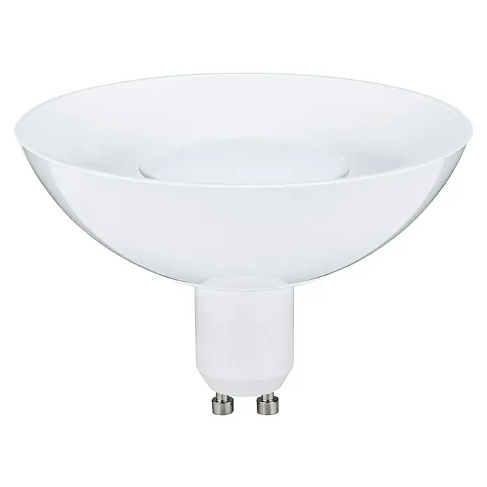 Paulmann LED-Lampe Reflektor Standard - Dimmbar, Warmweiß, 360 lm, 4,9 W, Weiß - Nahaufnahme einer GU10 LED-Lampe mit Reflektor in Weiß, ideal für Akzentbeleuchtung und energiesparende Lichtlösungen im Haushalt.