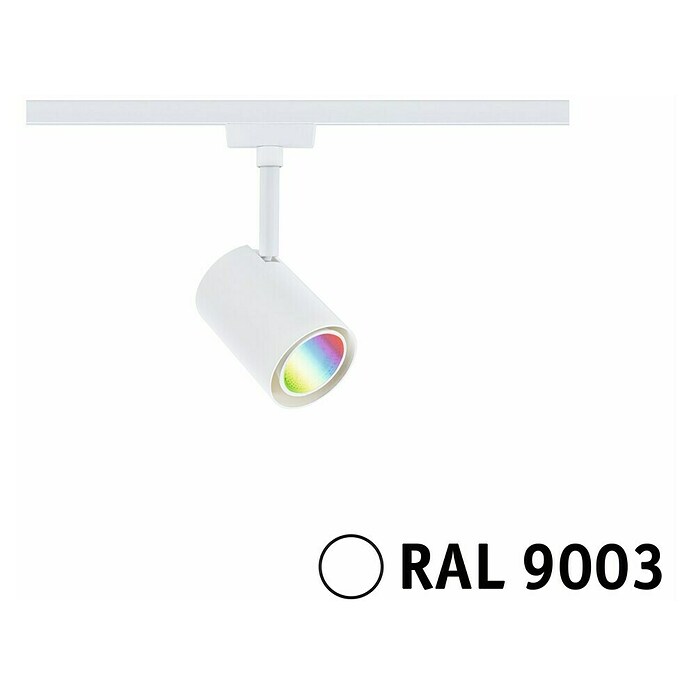 Paulmann URail LED-Spot Luxe (10 W, Signalweiß, 6,5 x 9 x 16,3 cm, RGBW) | BAUHAUS