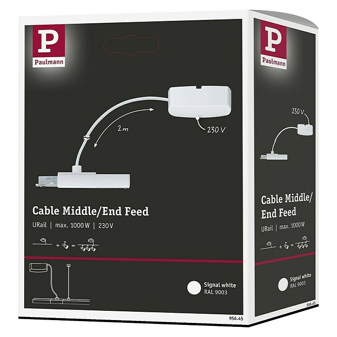 Paulmann URail Stromeinspeisung (Signalweiß) | BAUHAUS