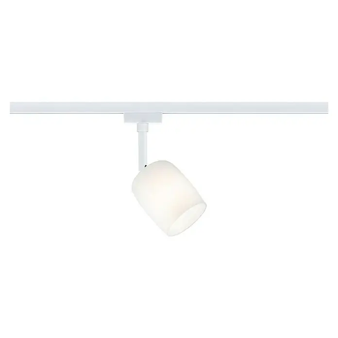 Paulmann URail LED-Spot Blossom - 10 W, Signalweiß, G9, 1 Stk. - Weiße Schienenleuchte mit zylinderförmigem Lampenschirm, die modernes Design und funktionale Beleuchtung in einem vereint. Ideal für stilvolle Akzente.