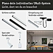 Paulmann URail Pendelleuchte Cover (Ø x H: 6,5 x 122 cm, Signalweiß) | BAUHAUS
