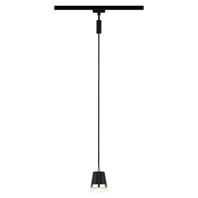 Paulmann URail Pendelleuchte Cone - Ø x H: 8,4 x 121,4 cm, Schwarz matt - Moderne Hängelampe mit schlankem Design und eleganten Details, ideal für stilvolle Innenräume.