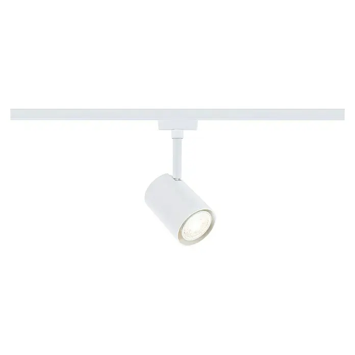Paulmann URail LED-Spot Luxe - 10 W, Signalweiß, 6,5 x 9 x 16,3 cm, RGBW - Weiße Schienenleuchte mit zylindrischem Spot, modern und hell, ideal für stilvolle Akzentbeleuchtung.