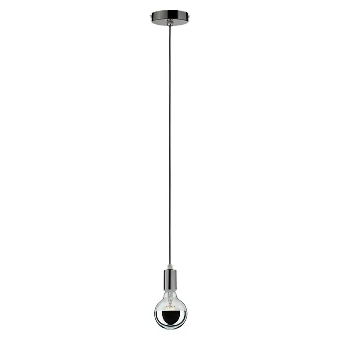 Paulmann LED-Lampe Modern Classic Edition - Dimmbar, Warmweiß, 600 lm - Eine einzelne Chrom-Hängeleuchte mit einer klaren Glühbirne sorgt für einen modernen und eleganten Touch in jedem Raum.