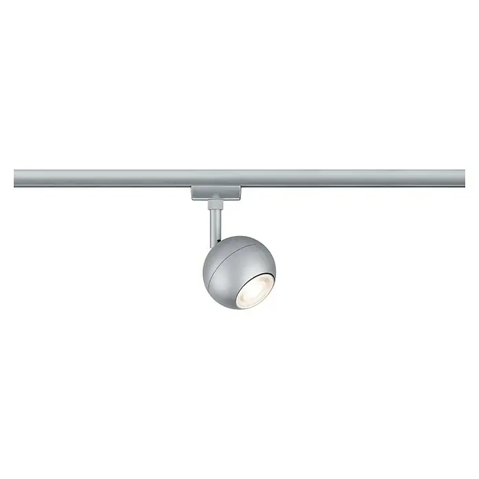 Paulmann URail LED-Spot Tup - 10 W, Chrom matt, Ø x H: 8 x 15,9 cm - Silberfarbene Schienenleuchte mit einem kugelförmigen Strahler, der helles Licht ausstrahlt. Modernes Design für Innenräume.