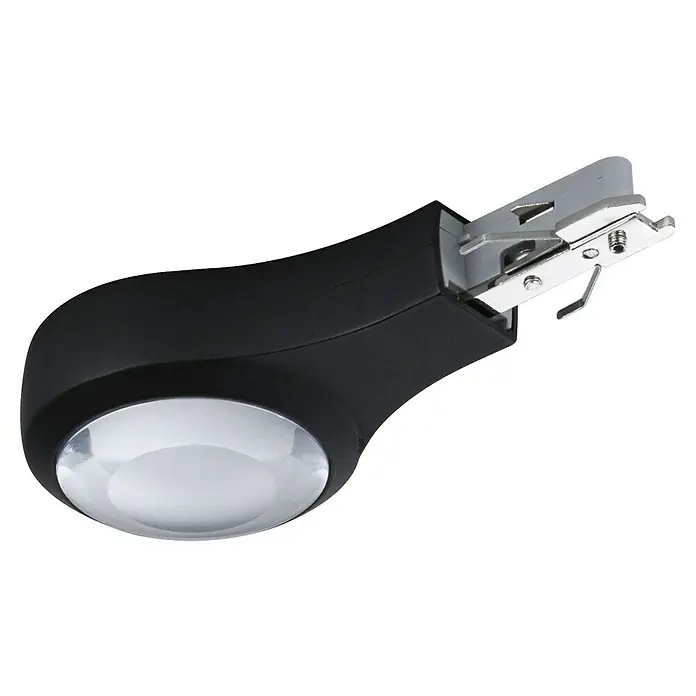 Paulmann URail Endkappe LED - Schwarz matt, 5,8 W, L x B x H: 141 x 57 x 27 mm - Eine detaillierte Nahaufnahme eines schwarzen Möbelfußes mit einer runden, transparenten Kugel und einem silbernen Metalleinsatz.